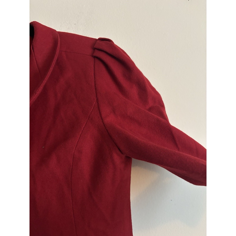 Vintage 70s Patti Woodard California Wool Jacket‎ Red Preppy Academia XS Small - Picture 4 of 6